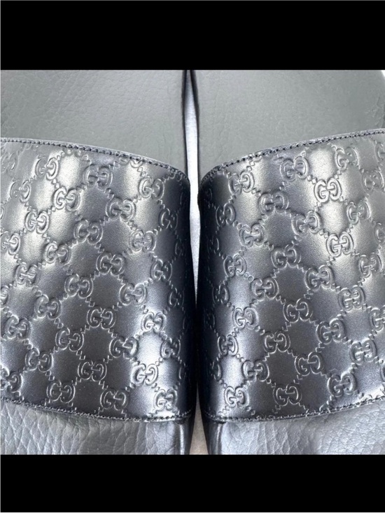 Gucci Black Embossed GG Slide Sandals - Men\'s US Size. 7 main image 10